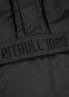 Bunda PitBull West Coast v černém provedení s vyšitým nápisem PitBull 1989 na hrudi a na levém rukávu kulatá nášivka PitBull West Coast