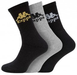 Ponožky Kappa Authentic Ailel 3pack Black/Gray