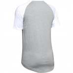 	Dámské Tričko od značky Under Armour v šedo bílé kombinaci s logem a nápisem na hrudi.