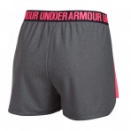 	Sportovní Šortky Under Armour v šedo růžovém provedení s nápisy a logy Under Armour.