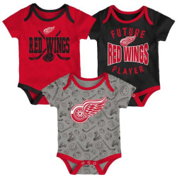 Bodýčko Detroit Red Wings 3PK Baby Set