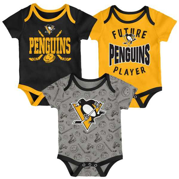 Bodýčko Pittsburgh Penguins 3PK Baby Set