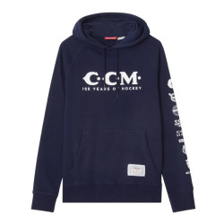 Hokejová Mikina CCM 125 Years Anniv. Pullover Hoodie Navy